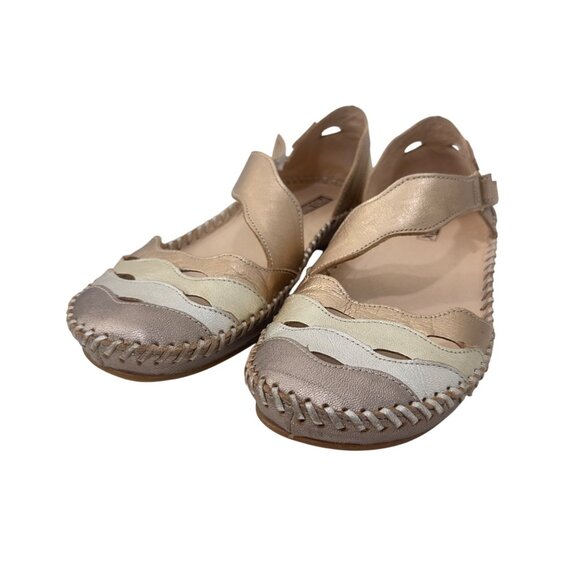 Pikolinos Womens Gold Metallic Multicolor Leather Mary Jane Sandals Size 39 - Picture 7 of 15